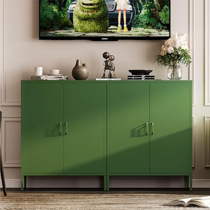 Metal Cabinet with 2 Doors and 4 Shelves
