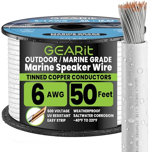 6 Gauge Marine Primary Speaker Wire 50 FT
