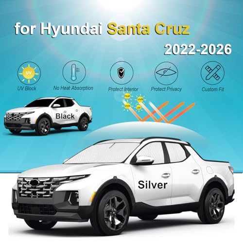 5pcs Thicken Car Sun Shades for Hyundai Santa Cruz 2022 (5 Count)