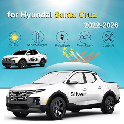 5pcs Thicken Car Sun Shades for Hyundai Santa Cruz 2022 (5 Count)