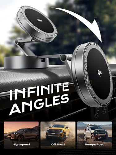 Magnetic Car Mount Charger Lite Qi2 15W Fast Wireless Charging