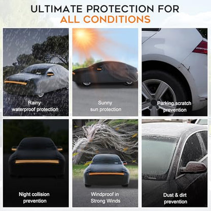 Heavy Duty Hatchback Car Cover Waterproof All Weather for Automobiles