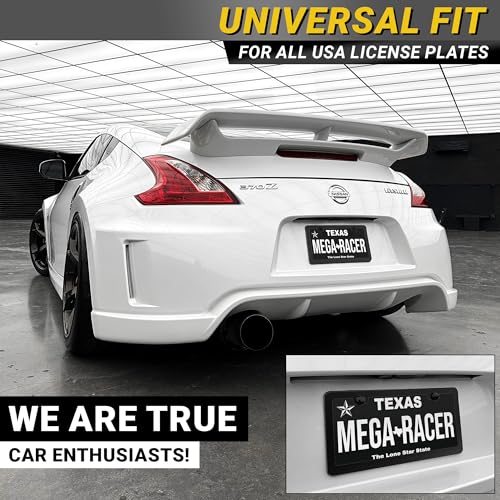 Premium Slim Matte Black License Plate Frame