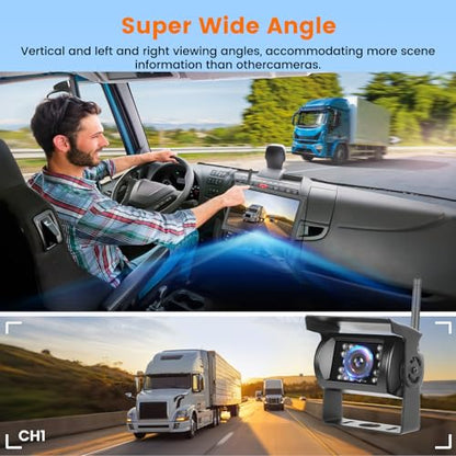 Wireless 1080P Car Rear View Camera Kit 7 Inch Monitor Screen 12