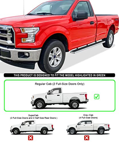 Wheel to Wheel Running Boards 5in Compatible with Ford F150 2015