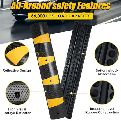 2 Channel Rubber Speed Bumps Humps (2 Count)