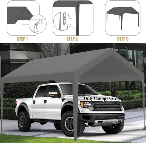 12 x 20 FT Carport Replacement Cover (192 Ounce)