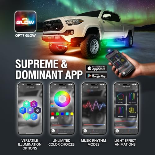 Aura DreamColor Underglow Chasing Lights for Truck with APP & Remote (4 Count)
