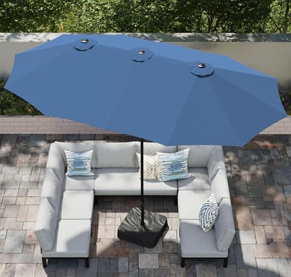 15ft Large Outdoor Patio Umbrella with Base Included