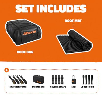 16 Cu Ft Weatherproof No Rack Rooftop Cargo Carrier Bag 45"x34"x18"