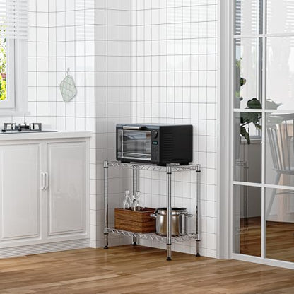 MZG 220 lbs 2 Tier Storage Rack Metal Wire Shelving Unit