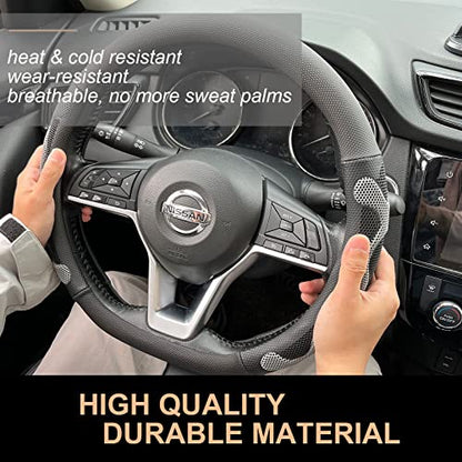 D Shaped Comfy Grip Steering Wheel Cover 14.5