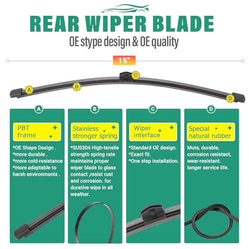 Windshield Wiper Blades Replacement for Audi Q7 SQ7 2016