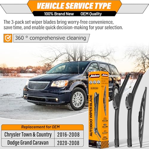Windshield Wiper Blade Replacement for Dodge Grand Caravan