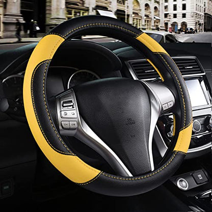 Leather Car Steering Wheel Cover