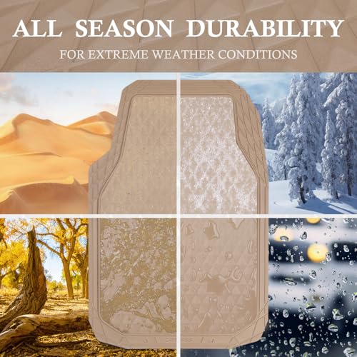 Beige Rubber Car Mats