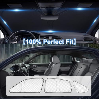 8pcs Thicken Sun Shades for Honda Civic Sedan 2022 (8 Count)