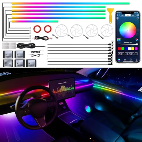 Dreamcolor Acrylic Interior Car LED Strip Light with Wireless APP