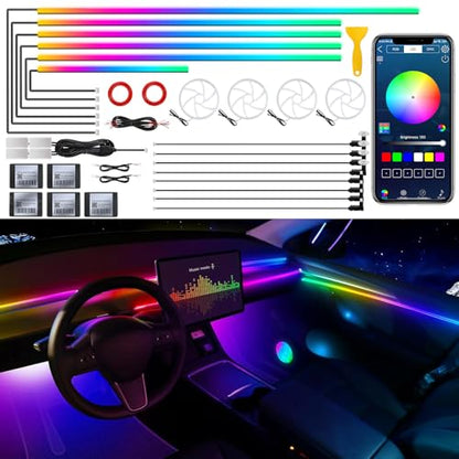 Dreamcolor Acrylic Interior Car LED Strip Light with Wireless APP