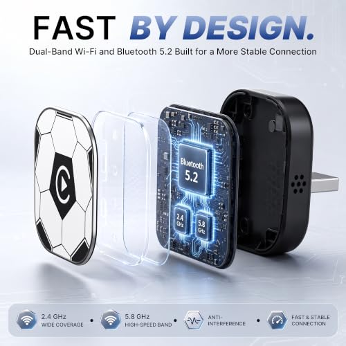2 in1 Wireless CarPlay Adapter for Apple CarPlay & Android Auto