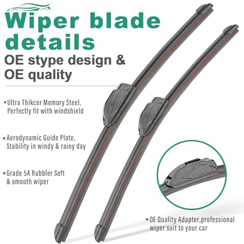 Windshield Wiper Blades Replacement for Toyota Sienna 2011