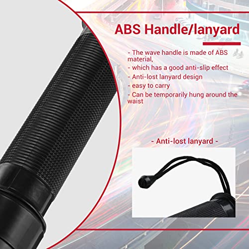 24 Pieces 21 Inch Signal Traffic Wand Safety Traffic Control Wand Safety Baton with 2 Flashing Modes LED Light