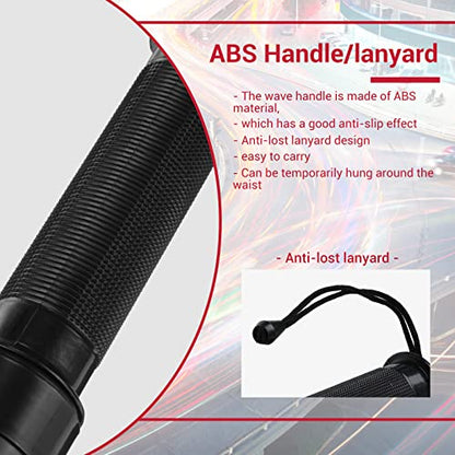 24 Pieces 21 Inch Signal Traffic Wand Safety Traffic Control Wand Safety Baton with 2 Flashing Modes LED Light