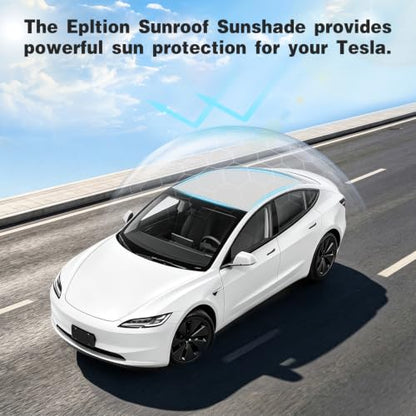 2 Pack Gray Roof Sunshade for Tesla Model 3 (2 Count)