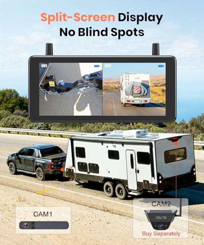7.2" DVR Portable Solar Wireless Backup Camera