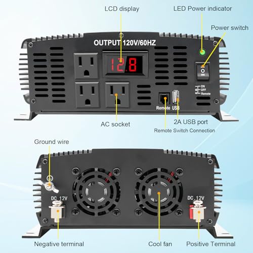 3000 Watt car Power Inverter 12V to 110V