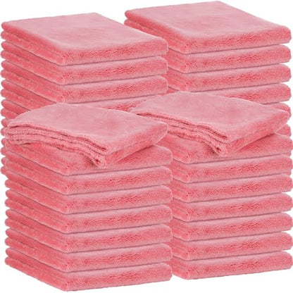 30 Pcs 16 x 16 Inch Edgeless Microfiber Plush Towels for Cars Detailing Drying Wash Polishing Absorbent Cleaning Cloths (30 Count)