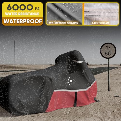 Motorcycle Cover 420D Heavy Duty Storage for Touring Models Harley Davidson Road King