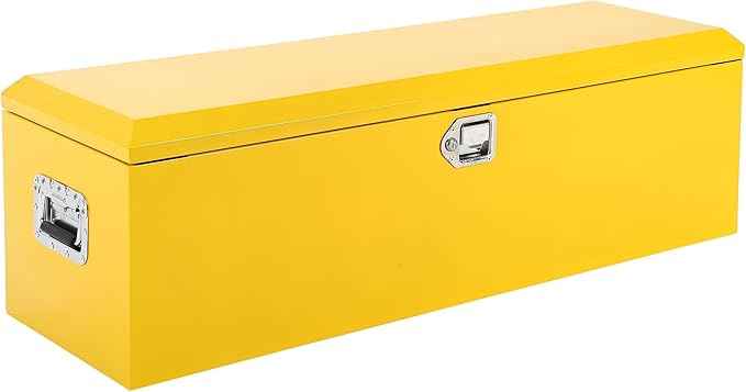 OUTLANE 48x15 Inch Truck Bed Tool Box, Heavy Duty Steel Lockable Storage Chest with Keys & Side Handle, Weatherproof Organizer Box for Pickup Trucks, RV, Trailer