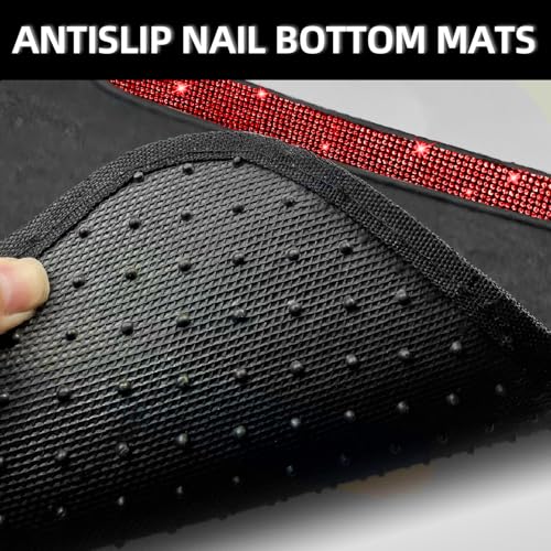 Red Bling Car Floor Mats Full Set