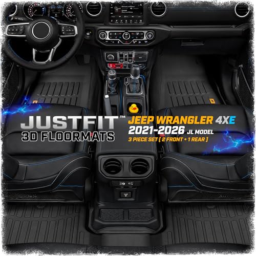 JustFit™ 3D Floor Mats for Jeep Wrangler 4XE 2021