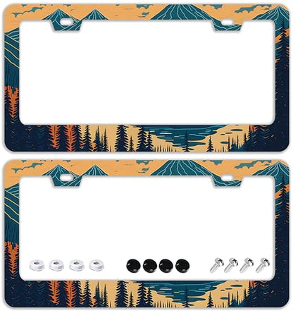 Mountains Forest License Plate Frames