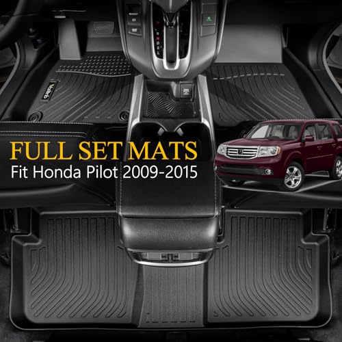 Floor Mats & Cargo Mats Set Fit Honda Pilot 2015