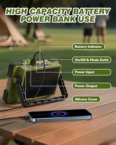 120W Solar Rechargeable 144 LED Work Light