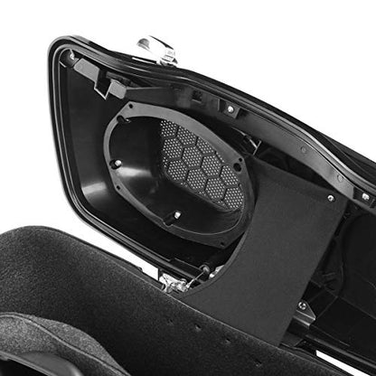 Vivid Black Hard Saddlebags with 6x9 Cut Out Speaker Lids Fit for Harley Touring Road King Street Glide Electra Ultra 2014