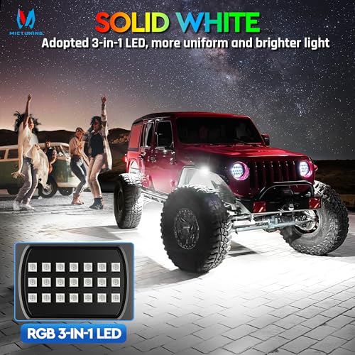 Q1 MAX 20 Pod Chasing Color Rock Lights for Trucks UTV SUV ATV (70.4 Ounce)