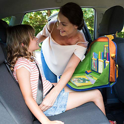 Car Organizer Back Seat for Kids & Tablet Holder for Car with Kick Mats & Lap Tray