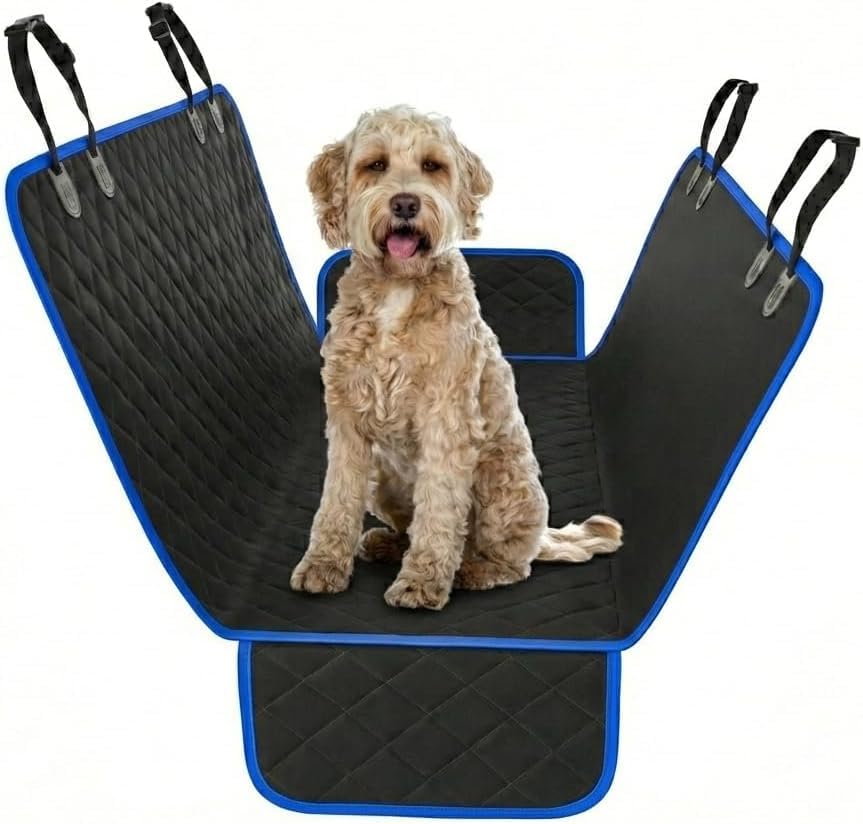 Blue XL Dog Car Hammock Back Seat Cover