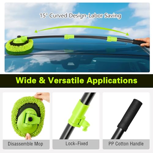 Car Wash Brush with Long Handle (7 Count)