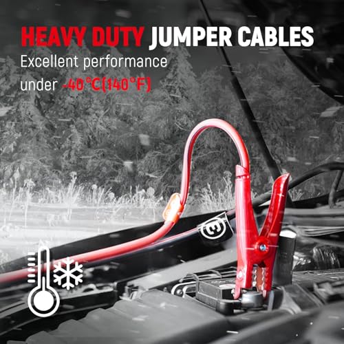 4 Gauge 20 Feet Heavy Duty Jumper Cables for Car and SUV