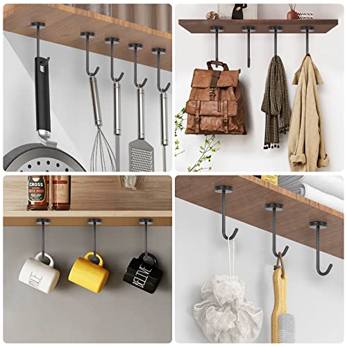 Coat Hooks Wall Mount Hooks for Hanging Hat Hurse Robe (6 Count)