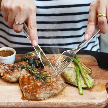 360 Count Extra Heavy Duty Clear Plastic Forks Disposable