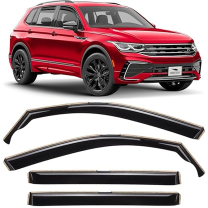 in Channel Extra Durable Rain Guards for Volkswagen Tiguan 2018