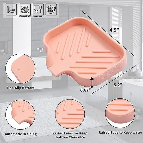 Silicone Soap Dish with Drain Spout