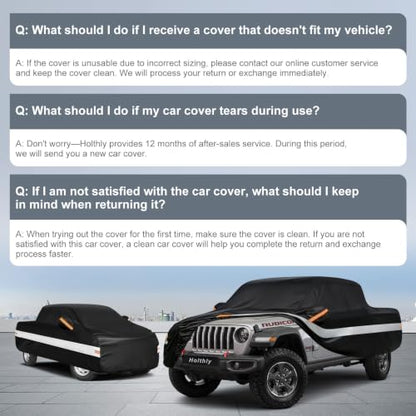 10 Layers Truck Cover Waterproof All Weather Custom Fit for Jeep Gladiator