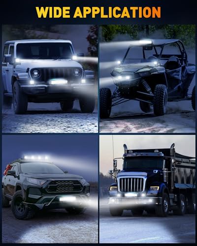 12 Inch LED Light Bar with 4PCS 4 Inch LED Pod